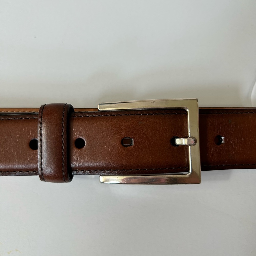 Lejon Windsor Brown Italian Glazed Aniline Veg leather Dress Belt